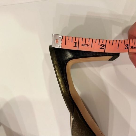 Sesto Meucci grey metallic toned Italian leather heeled mules netting size 6.5 - Picture 8 of 10